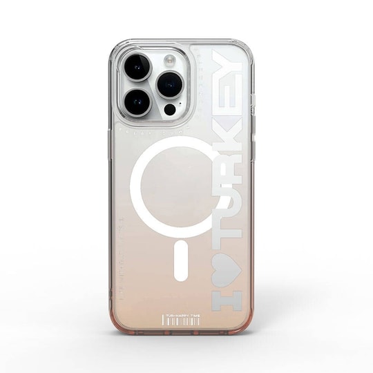 Apple iPhone 15 Pro Kılıf M-safe Şarj Özellikli Transparan Renk Geçişli Wiwu Turkey C Serisi Kapak