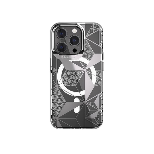 Apple iPhone 15 Pro Kılıf M-safe Şarj Özellikli Çift IMD Baskılı Lisanslı Switcheasy Artist-M Asanoha Kapak
