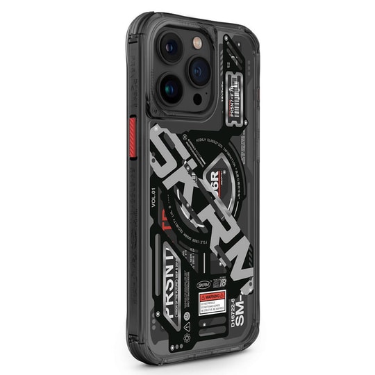 Apple iPhone 15 Pro Kılıf M-safe Şarj Özellikli Katmanlı Makine Temalı SkinArma Ekho Kapak