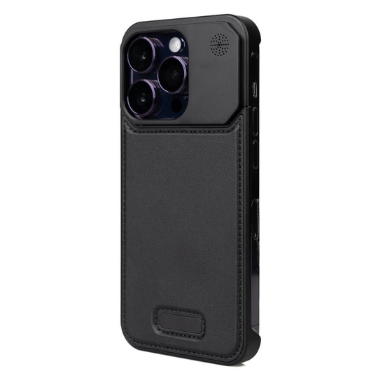 Apple iPhone 15 Pro Kılıf M-safe Şarj Özellikli Mekanizmalı Koku Hazneli Zore Mostar Kapak