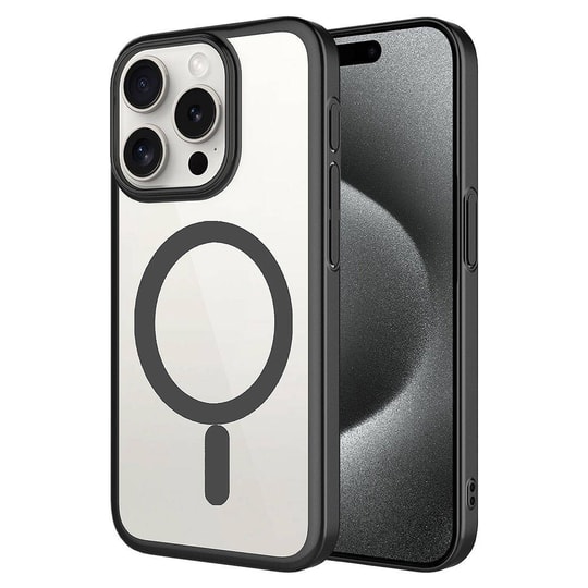 Apple iPhone 15 Pro Kılıf Wireless Şarj Özellikli Sert PC Zore Mat Riksos M-safe Kapak