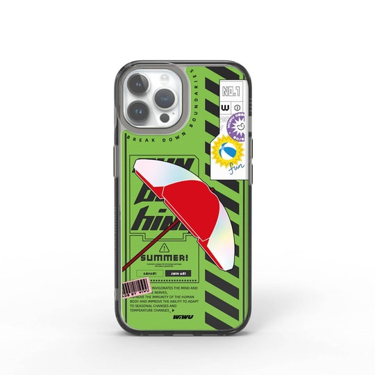Apple iPhone 15 Pro Max Kılıf Çift Katman Desenli Wiwu Summer Serisi Kapak