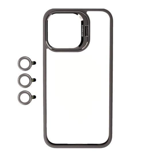 Apple iPhone 15 Pro Max Kılıf Kamera Lens Korumalı Standlı Zore Klon Lensli Kapak