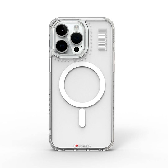 Apple iPhone 15 Pro Max Kılıf M-safe Şarj Özellikli Şeffaf Transparan Wiwu Turkey D Serisi Kapak