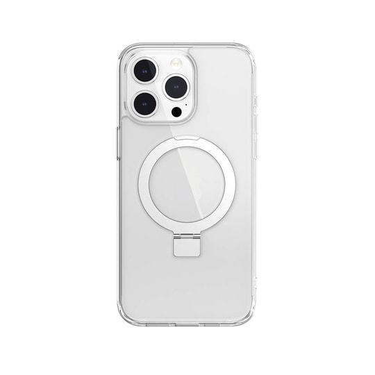 Apple iPhone 15 Pro Max Kılıf M-safe Şarj Özellikli Yüzük Standlı Lisanslı Switcheasy Magstand-M Kapak