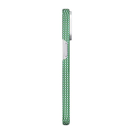 Apple iPhone 15 Pro Max Kılıf Magsafe Şarj Özellikli Aramid Fiber Pitaka Ultra-Slim Classic Serisi Forest Green Kapak