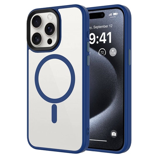 Apple iPhone 15 Pro Max Kılıf Mat Arka Yüzey Wireless Şarj Özellikli Zore Flet M-safe Kapak
