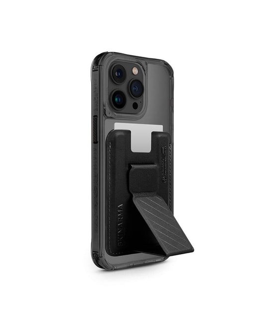 Apple iPhone 15 Pro Max Kılıf SkinArma Şeffaf M-safe Şarj Özellikli Kado Kartlıklı Saido Kapak