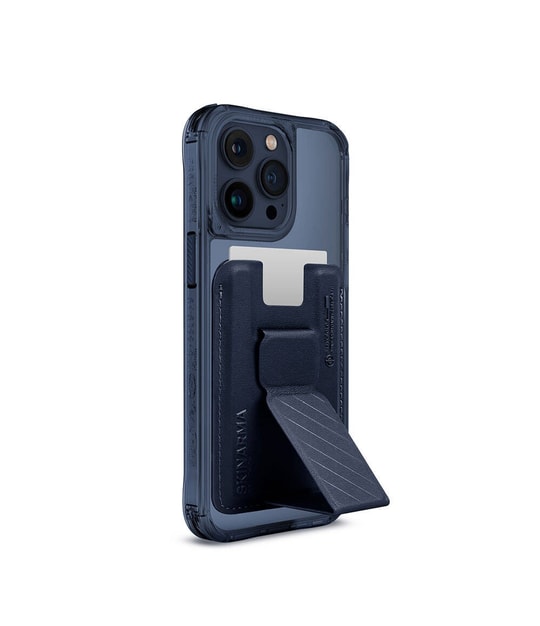 Apple iPhone 15 Pro Max Kılıf SkinArma Şeffaf M-safe Şarj Özellikli Kado Kartlıklı Saido Kapak