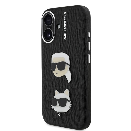 Apple iPhone 16 Kılıf Karl Lagerfeld Orjinal Lisanslı K&C Heads Pin Kapak