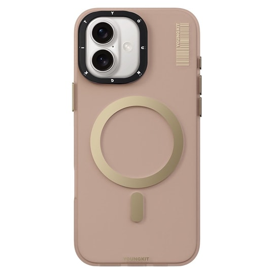 Apple iPhone 16 Plus Kılıf M-safe Şarj Özellikli Youngkit Hidden Sand Serisi Kapak