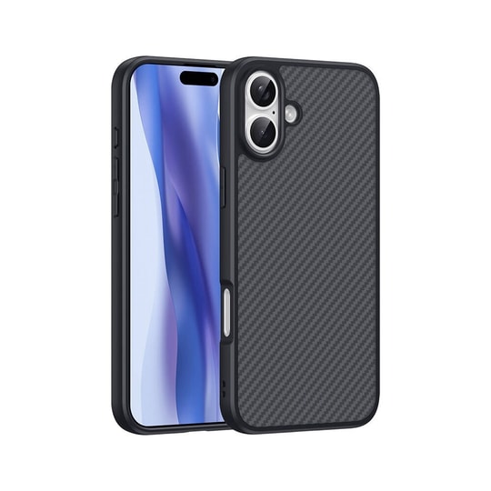 Apple iPhone 16 Plus Kılıf M-safe Şarj Özellikli Karbon Fiber Tasarımlı Zore Elnino Kapak