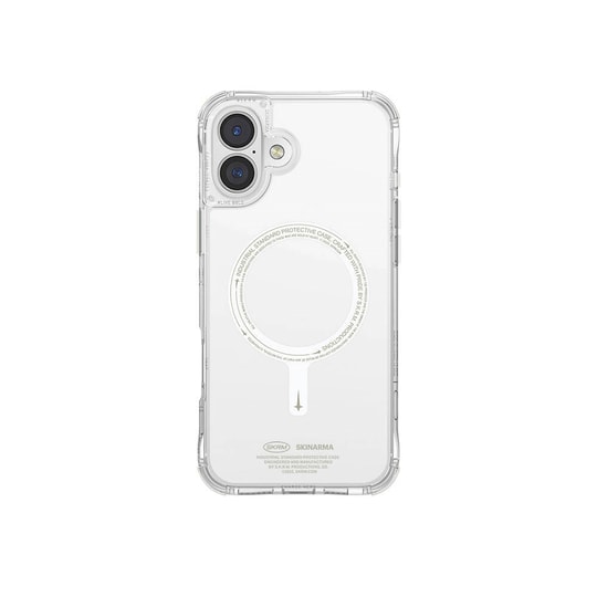 Apple iPhone 16 Plus Kılıf M-safe Şarj Özellikli Şeffaf Airbag Tasarımlı Skinarma Saido Nightglow Kapak