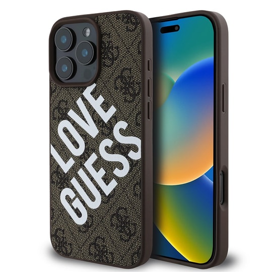 Apple iPhone 16 Pro Kılıf Guess Orjinal Lisanslı Big Love Guess Kapak