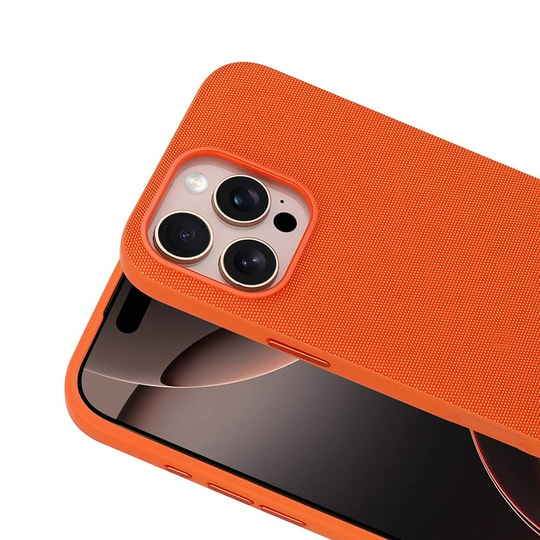 Apple iPhone 16 Pro Kılıf M-Safe Şarj Özellikli Kumaş Tasarımlı Zore Miami Sert PC Kapak