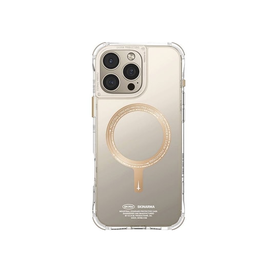 Apple iPhone 16 Pro Kılıf M-safe Şarj Özellikli Şeffaf Airbag Tasarımlı Skinarma Saido Prime Kapak
