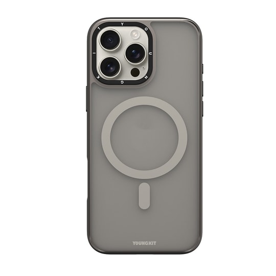 Apple iPhone 16 Pro Kılıf M-safe Şarj Özellikli Cam Arka Yüzey TPU Youngkit Gemstone Serisi Kapak