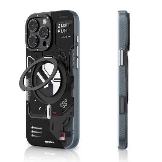 Apple iPhone 16 Pro Kılıf Magsafe Şarj Özellikli Parmak Ring Standlı Youngkit Pivot Serisi Kapak