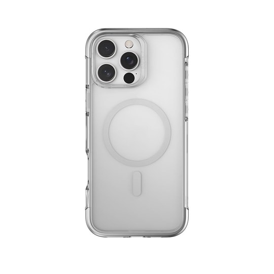 Apple iPhone 16 Pro Kılıf M-safe Şarj Özellikli Raptic Air Serisi Airbag Tasarımlı Metal Köşelikli Şeffaf Kapak