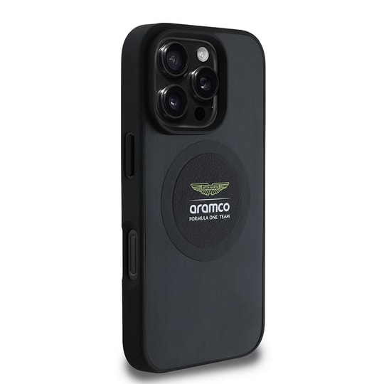 Apple iPhone 16 Pro Max Kılıf Aston Martin Orjinal Lisanslı Magsafe Şarj Özellikli Aluminyum Arka Yüzeyli Formula One Team Baskılı Kapak