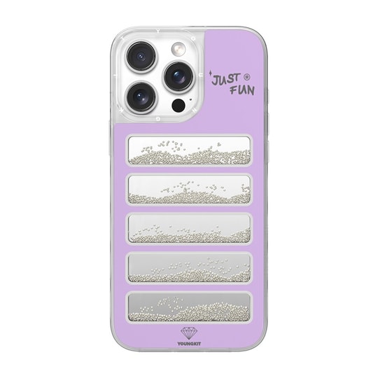 Apple iPhone 16 Pro Max Kılıf Aynalı ve Boncuklu Tasarım Youngkit Jump Serisi Kapak