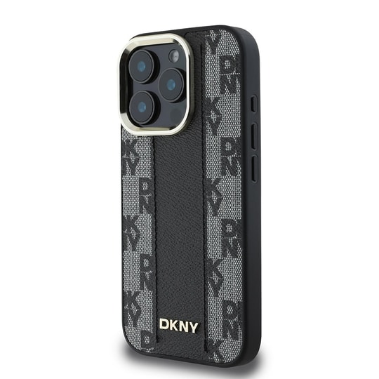 Apple iPhone 16 Pro Max Kılıf DKNY Orjinal Lisanslı Magsafe Şarj Özellikli 3D Yazılı Checkered Pattern Kapak