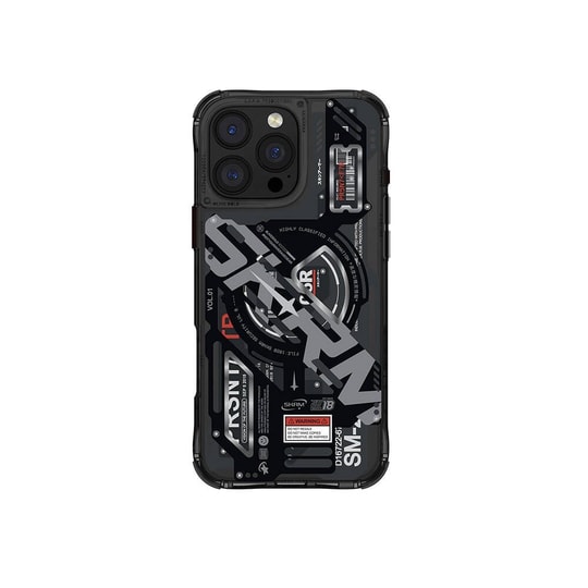 Apple iPhone 16 Pro Max Kılıf M-safe Şarj Özellikli Katmanlı Makine Temalı SkinArma Ekho Kapak