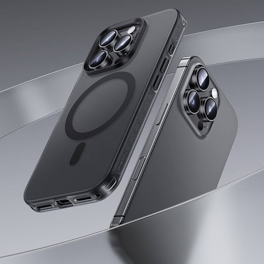 Apple iPhone 16 Pro Max Kılıf M-safe Şarj Özellikli Taşlı ve Simli Tasarım Mutural Blink Kapak
