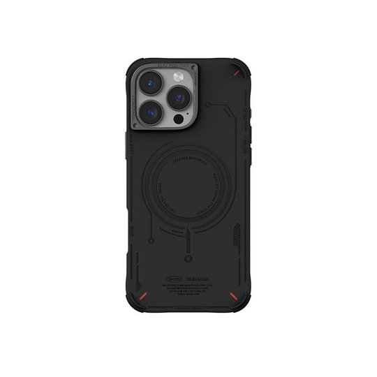 Apple iPhone 16 Pro Max Kılıf M-safe Şarj Özellikli Metal Kamera Çerçeveli Skinarma Mecha Serisi Kapak