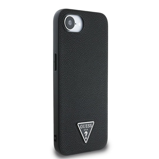 Apple iPhone 16E Kılıf Guess Orjinal Lisanslı M-safe Şarj Özellikli Grained Triangle Kapak