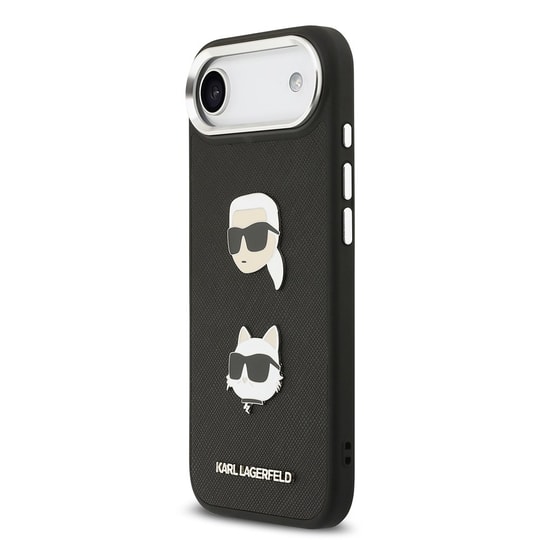 Apple iPhone 17 Air Kılıf Karl Lagerfeld Orjinal Lisanslı Metal Logolu K&C Heads Pin Kapak