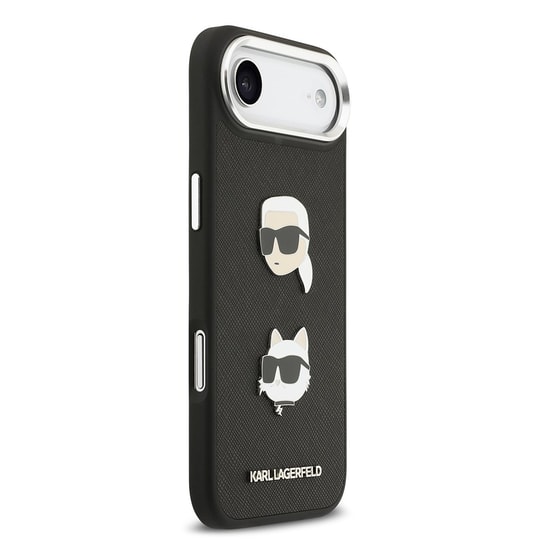 Apple iPhone 17 Air Kılıf Karl Lagerfeld Orjinal Lisanslı Metal Logolu K&C Heads Pin Kapak