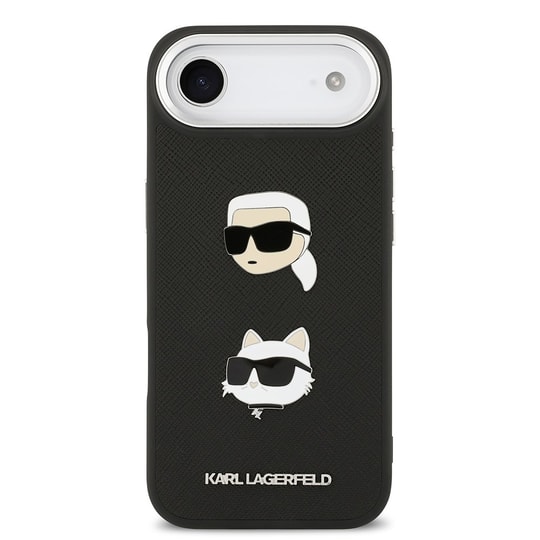 Apple iPhone 17 Air Kılıf Karl Lagerfeld Orjinal Lisanslı Metal Logolu K&C Heads Pin Kapak