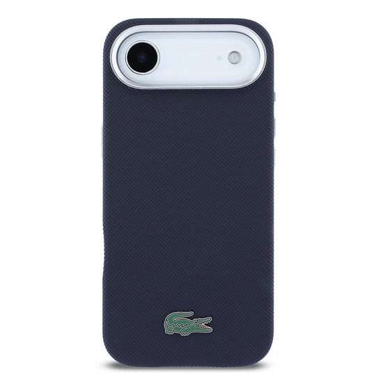 Apple iPhone 17 Air Kılıf Lacoste Orjinal Lisanslı M-Safe Şarj Özellikli PVC Pike Desenli Arka Yüzey İkonik Timsah Dokuma Logolu Kapak