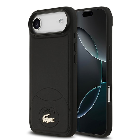 Apple iPhone 17 Air Kılıf Lacoste Orjinal Lisanslı M-safe Şarj Özellikli PU Deri Tasarımlı Metal Logolu Kapak