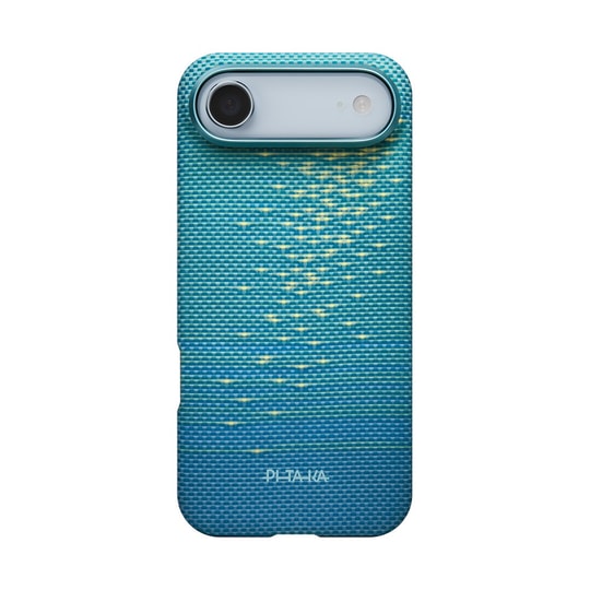 Apple iPhone 17 Air Kılıf M-safe Şarj Özellikli Aramid Fiber Pitaka Glints of Gold Ultra Slim Serisi Kapak