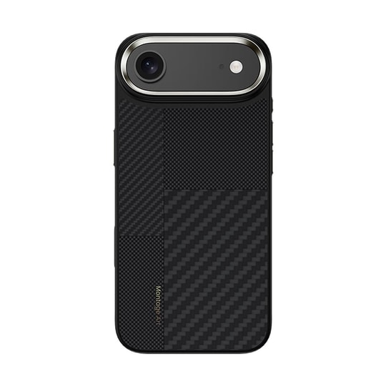 Apple iPhone 17 Air Kılıf M-safe Şarj Özellikli Karbon Fiber Benks Montage Hybrid ArmorPro Kevlar Kapak