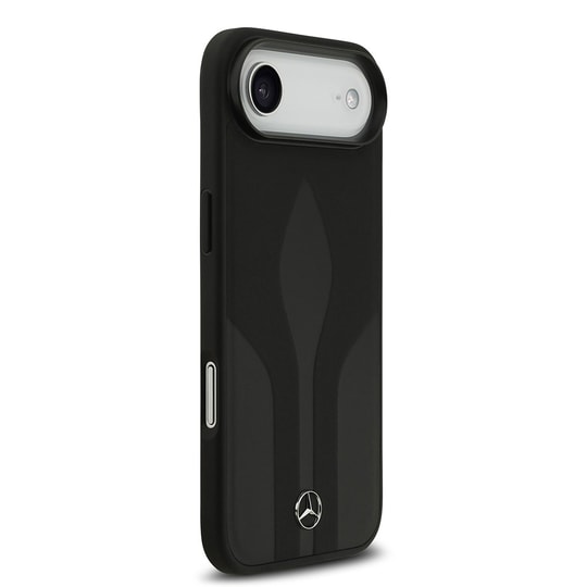 Apple iPhone 17 Air Kılıf Mercedes Benz Orjinal Lisanslı M-safe Şarj Özellikli Dokulu Desenli Deri Kapak