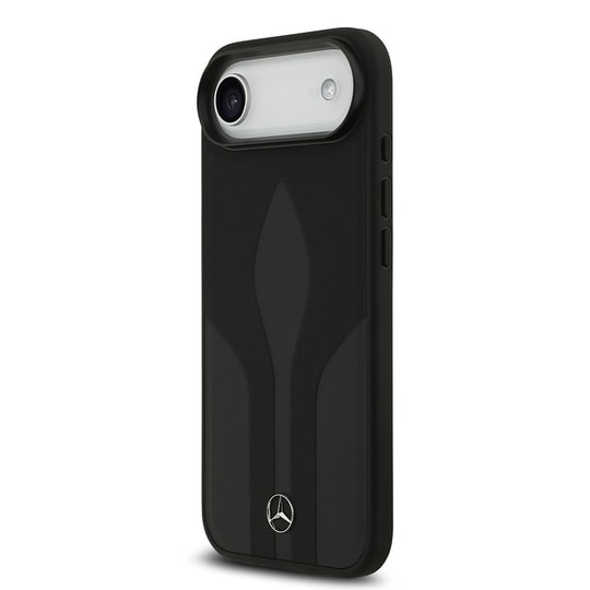 Apple iPhone 17 Air Kılıf Mercedes Benz Orjinal Lisanslı M-safe Şarj Özellikli Dokulu Desenli Deri Kapak