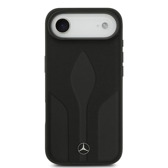 Apple iPhone 17 Air Kılıf Mercedes Benz Orjinal Lisanslı M-safe Şarj Özellikli Dokulu Desenli Deri Kapak