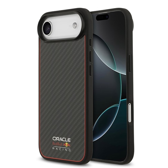 Apple iPhone 17 Air Kılıf Redbull Orjinal Lisanslı M-safe Şarj Özellikli Karbon Fiber Parlayan Logolu Kapak