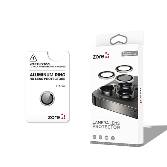 Apple iPhone 17 Air Zore CL-12 Premium Safir Parmak İzi Bırakmayan Anti-Reflective Kamera Lens Koruyucu