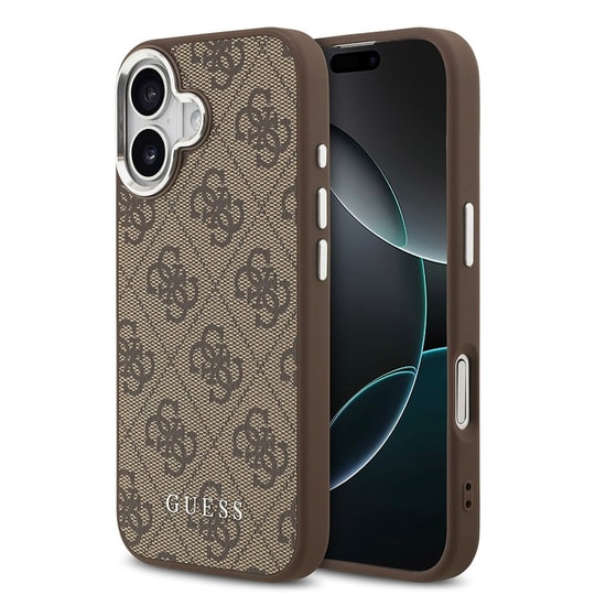 Apple iPhone 17 Kılıf Guess Orjinal Lisanslı M-safe Şarj Özellikli 4G Klasik Yazı Logolu Kapak