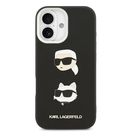 Apple iPhone 17 Kılıf Karl Lagerfeld Orjinal Lisanslı Metal Logolu K&C Heads Pin Kapak