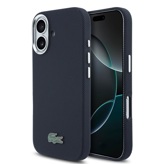 Apple iPhone 17 Kılıf Lacoste Orjinal Lisanslı M-Safe Şarj Özellikli PVC Pike Desenli Arka Yüzey İkonik Timsah Dokuma Logolu Kapak