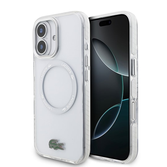Apple iPhone 17 Kılıf Lacoste Orjinal Lisanslı M-safe Şarj Özellikli İkonik Timsah Logolu Buzlu Kapak