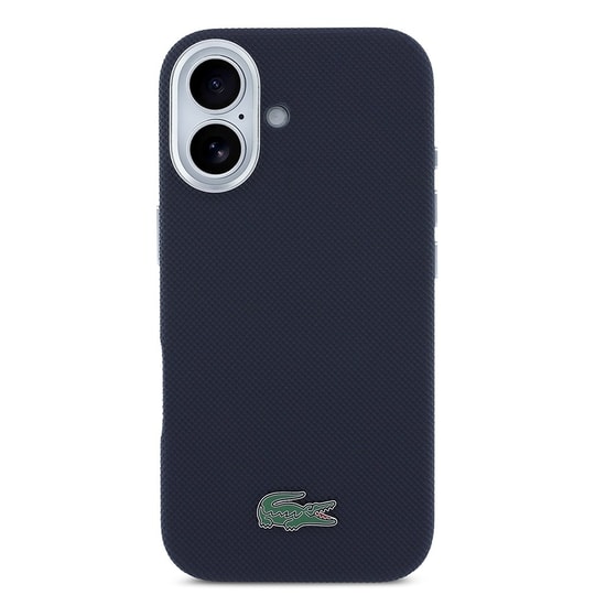 Apple iPhone 17 Kılıf Lacoste Orjinal Lisanslı M-Safe Şarj Özellikli PVC Pike Desenli Arka Yüzey İkonik Timsah Dokuma Logolu Kapak