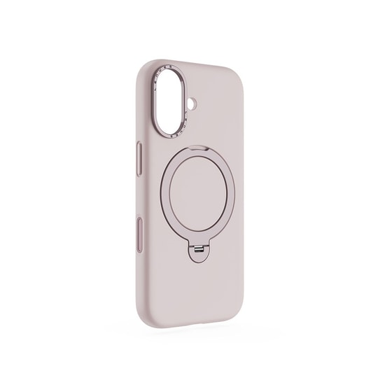 Apple iPhone 17 Kılıf M-safe Şarj Özellikli Metal Standlı Sıvı Silikon Lenyes CK223 Kapak