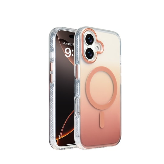 Apple iPhone 17 Kılıf M-safe Şarj Özellikli Transparan Renk Geçişli Zore Toros Kapak