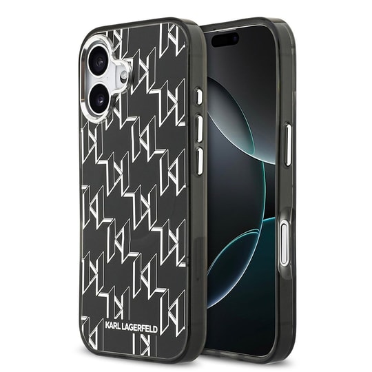 Apple iPhone 17 Kılıf Orjinal Lisanslı M-safe Şarj Özellikli Karl Lagerfeld IML Baskılı Monogram Dizayn Kapak